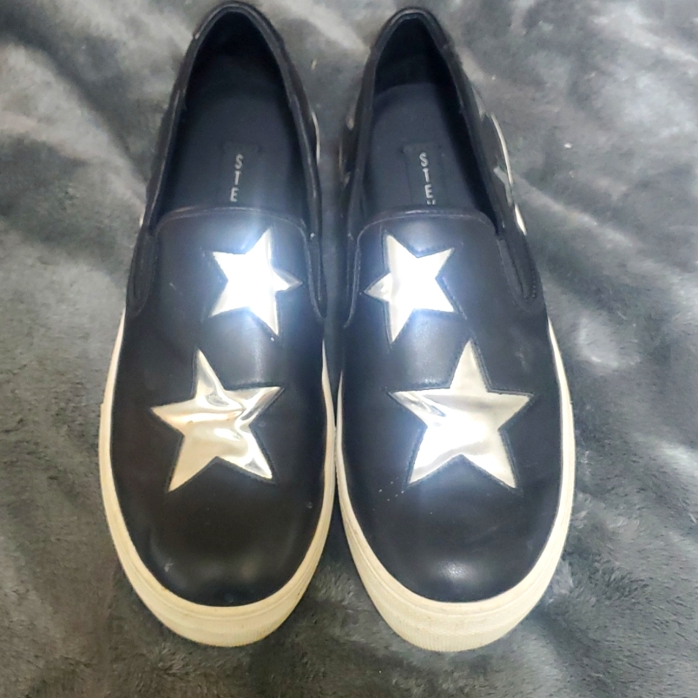 Steve Madden slip on shoes. I love them, but my feet don't.